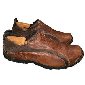 Timberland Smart Comfort Casual Slip On Brown Leather Driving Shoes Mens Sz 10M